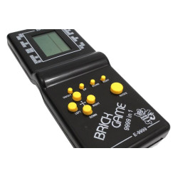 Konsola retro przenośna z 12 grami Tetris - mini elektroniczna zabawa dla dzieci czarna