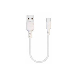 Kabel USB-C - USB krótki przewód do powerbanka 5A QC 3.0 30cm biały