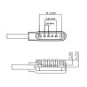 Ładowarka / kabel do ładowania smartwatch 4 PIN 2,6mm czarny przewód