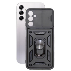 Etui Pancerne CAMSHIELD Ring na telefon Samsung Galaxy A14 4G A145 / 5G A146 czarne
