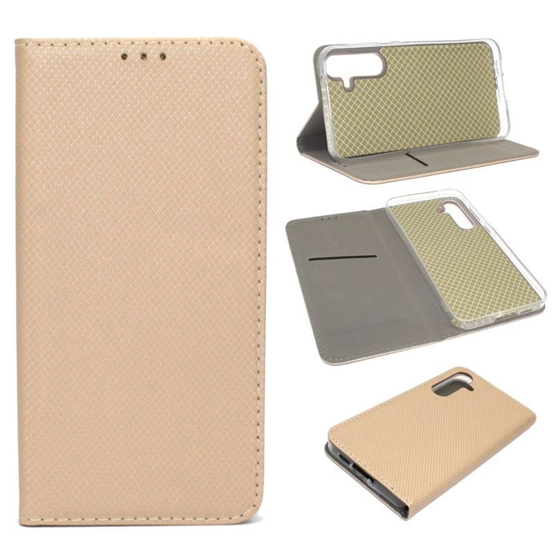 Etui Smart Magnet na telefon Samsung Galaxy A55 5G A556 złote