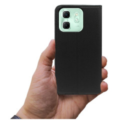 Etui Smart Magnet na telefon Infinix Hot 50i 4G X6531 / Smart 9 4G X6532 / Smart 9 HD 4G X6532C czarne