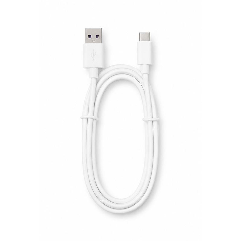 Kabel USB Typ C USB-C - USB A USB-A przewód do szybkiego ładowania i przesyłania HQ 5A biały 1m