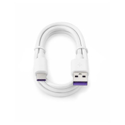 Kabel USB Typ C USB-C - USB A USB-A przewód do szybkiego ładowania i przesyłania HQ 5A biały 1m