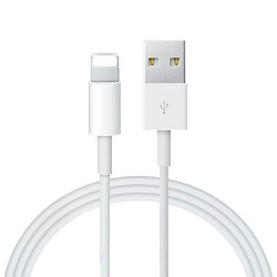 Kabel USB - LIGHTNING do telefonu Apple iPhone 13 12 11 XR Xs 8 7 6 5 iPad AIR 4 3 2 Pro 2017 Mini 5 4 3 2 przewód 1m BIAŁY HQ