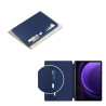 ETUI LEATHER CASE PEN na tablet Samsung Galaxy Tab S9 / Tab S9 FE / Tab S10 FE 11 / 10.9 cali granatowe z miejscem na rysik