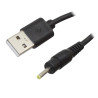 Kabel USB do tableta DC 5V 2A 2.5x0.7mm czarny przewód