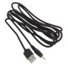 Kabel USB do tableta DC 5V 2A 2.5x0.7mm czarny przewód