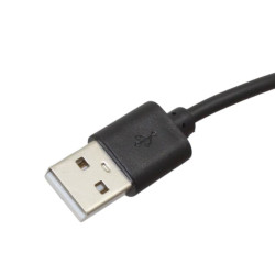 Kabel USB do tableta DC 5V 2A 2.5x0.7mm czarny przewód