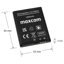 Bateria Maxcom MM827 Comfort / MM827L 4G 1400 mAh