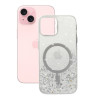 Etui MagSafe Glitter na telefon Apple iPhone 15 A3090 srebrne