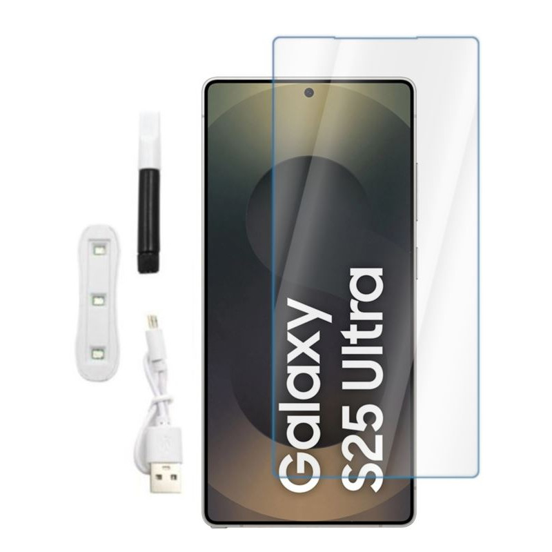 9H SZKŁO hartowane na telefon Samsung Galaxy S25 Ultra 5G S938 UV + lampa