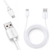 Kabel USB - micro USB 2m biały - ładowanie i dane 2.1A