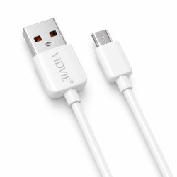 Kabel USB - micro USB 2m biały - ładowanie i dane 2.1A