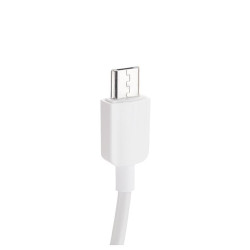Kabel USB - micro USB 2m biały - ładowanie i dane 2.1A