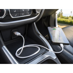 Kabel USB - micro USB 2m biały - ładowanie i dane 2.1A