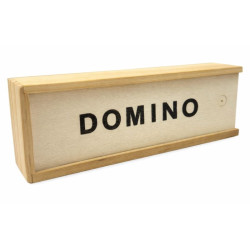 Domino drewniane układanka dla dzieci w pudełku 28 elementów | Gra logiczna
