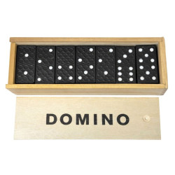 Domino drewniane układanka dla dzieci w pudełku 28 elementów | Gra logiczna