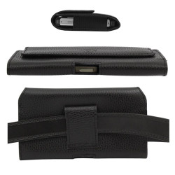 Etui Kabura skórzana A2E CRAZY 3D XXXL na telefon do paska czarny groszek