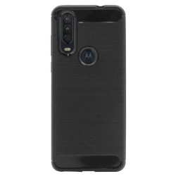 Etui Bumper Carbon Lux na telefon motorola one action XT2013 / p40 power czarne