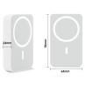 POWERBANK 10000mAh POWER BANK MagSafe 15W biały