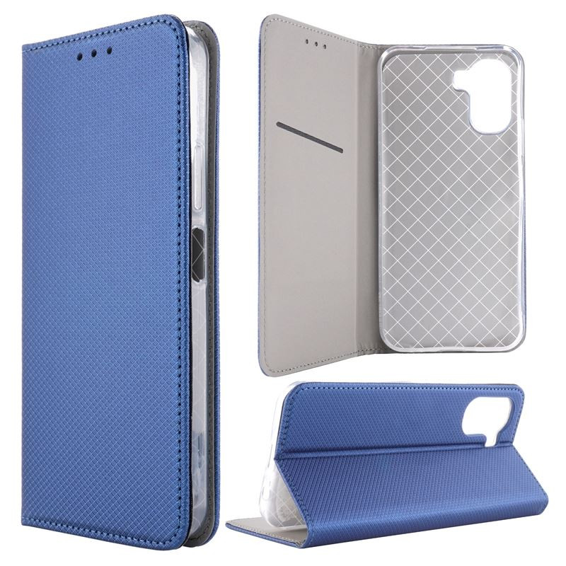 Etui Smart Magnet na telefon OPPO A6x 4G CPH2819 / A6x 5G 5G CPH2783 / A6t 4G CPH2847 / A6t 5G CPH2853 / A6c 4G PMC110 granatowe