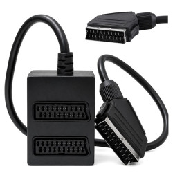 Rozgałęźnik SCART EURO 21p na 2 gniazda | Plug and play