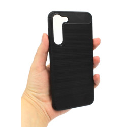 Etui Bumper Carbon LUX na telefon Samsung Galaxy S23 S911 czarne
