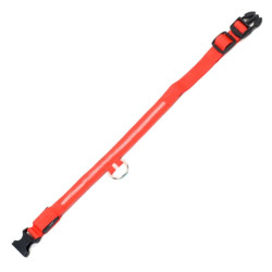 Obroża LED czerwona S 34-42cm - widoczność po zmroku