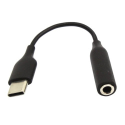 Adapter USB-C na jack 3.5mm z DAC HF digital czarny