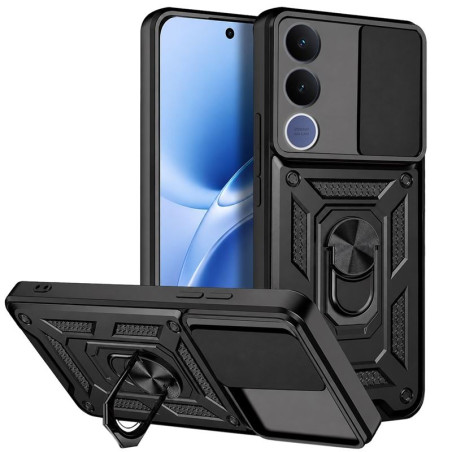 Etui Pancerne CAMSHIELD Ring na telefon Vivo V70 FE 5G V2550 czarne