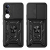 Etui Pancerne CAMSHIELD Ring na telefon Vivo V70 FE 5G V2550 czarne