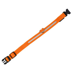 Obroża LED pomarańczowa S 34-42cm - widoczność po zmroku