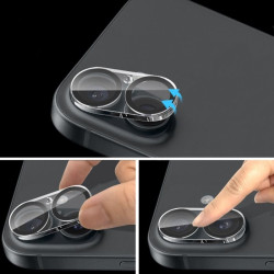 9H SZKŁO hartowane na telefon Apple iPhone 16 A3287 / 16+ A3290 tylny aparat 3D Silk Print