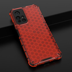 Etui pancerne Honeycomb na telefon Xiaomi Redmi Note 11 5G / 11S 5G / 11T 5G / POCO M4 Pro 5G czerwone