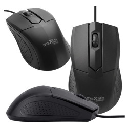 Mysz optyczna przewodowa na kablu 1,2m MXHM-01 do komputera laptopa czarna