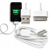 Kabel USB - 30-pin do telefonu Apple iPhone 3G 3GS 4 4S / tabletu iPad 1 2 3 przewód do ładowania / ładowarka biały 1m