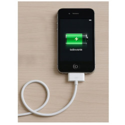 Kabel USB - 30-pin do telefonu Apple iPhone 3G 3GS 4 4S / tabletu iPad 1 2 3 przewód do ładowania / ładowarka biały 1m
