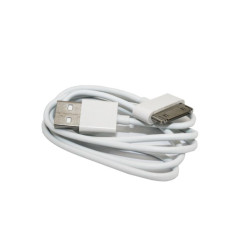 Kabel USB - 30-pin do telefonu Apple iPhone 3G 3GS 4 4S / tabletu iPad 1 2 3 przewód do ładowania / ładowarka biały 1m