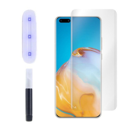 9H SZKŁO hartowane na telefon Huawei P40 PRO UV + lampa bezbarwne