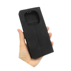 Etui Smart Leather na telefon Xiaomi Redmi Note 14 Pro 5G 24090RA29G / 14 Pro+ 5G 24115RA8EG / POCO X7 5G czarne