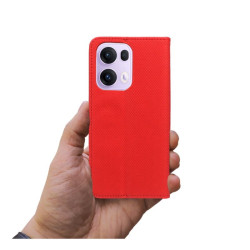 Etui Smart Magnet na telefon OPPO Reno 13 Pro 5G CPH2697 czerwone