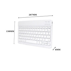 Klawiatura bluetooth UNIWERSALNA do tabletu biała