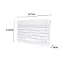 Klawiatura bluetooth UNIWERSALNA do tabletu biała
