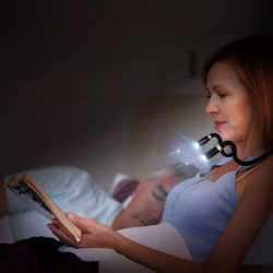 Lampka LED na szyję do czytania - 4 diody 3 tryby