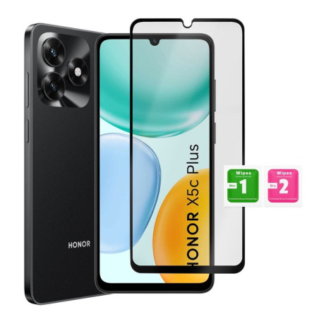 9D SZKŁO hartowane na telefon Honor X5c+ NLA-LX1 FULL GLUE