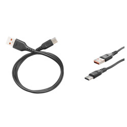 Ładowarka sieciowa do telefonu USB 12W 2,4A z kablem USB-C Quick Charge 3.0 SZYBKIE ŁADOWANIE czarna
