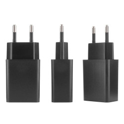 Ładowarka sieciowa do telefonu USB 12W 2,4A z kablem USB-C Quick Charge 3.0 SZYBKIE ŁADOWANIE czarna