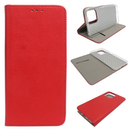 Etui Smart Magnet na telefon motorola moto g17 4G / g17 power 4G / g15 4G / g15 power 4G / g05 4G / e15 4G czerwone