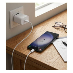 Ładowarka sieciowa USB Typ C USB-C PD Power Delivery QC 3.0 3,3A 18W SZYBKA biała